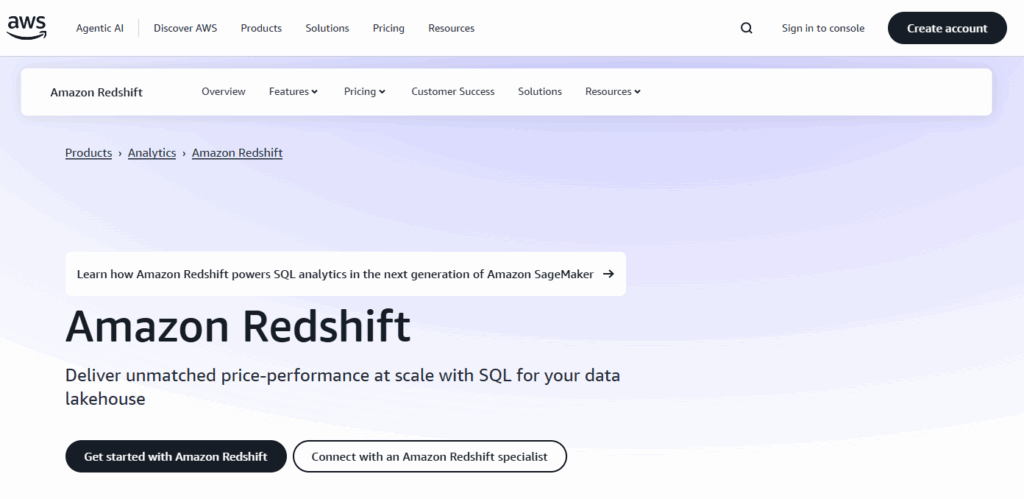 Amazon EMR + Redshift – AWS-Native Big Data Analytics Tools